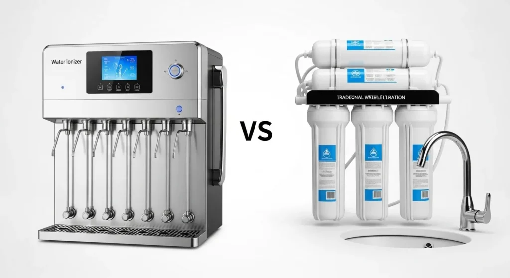 Comparison between water ionizer and traditional water filter